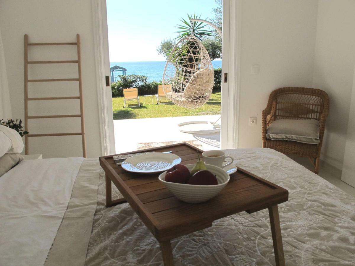 Aqua Seafront Glyfada Corfu Beach House With Garden Exterior photo