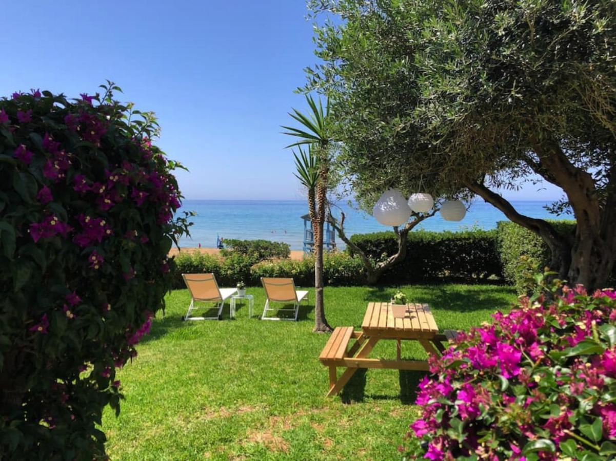 Aqua Seafront Glyfada Corfu Beach House With Garden Exterior photo